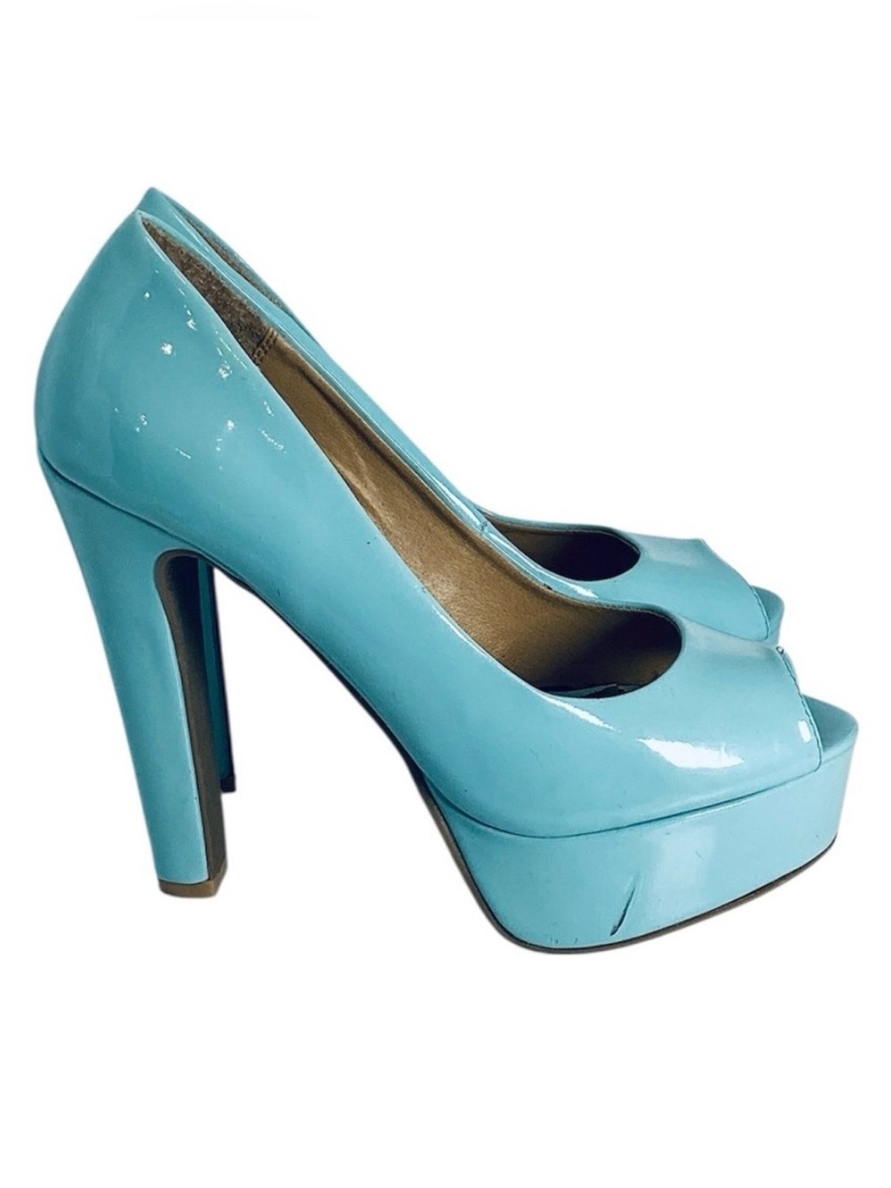 🌺 Street Society Peep-Toe Platform Heels, Size 7.5